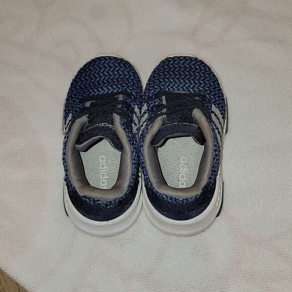 Adidas Toddler Cloudfoam Racer TR Sneaker Shoes Navy & Grey Size 5 - Picture 6 of 15